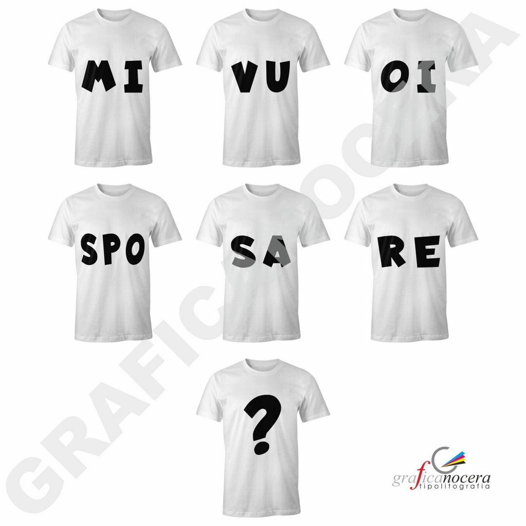 7 T-Shirt Mi Vuoi Sposare sorpresa proposta di matrimonio idea simpatica amore