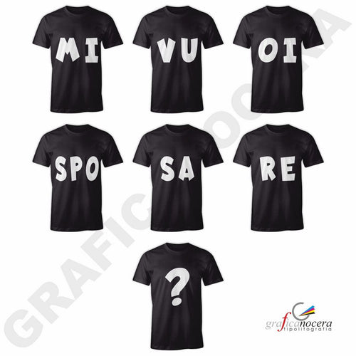 7 T-Shirt Mi Vuoi Sposare sorpresa proposta di matrimonio idea simpatica amore
