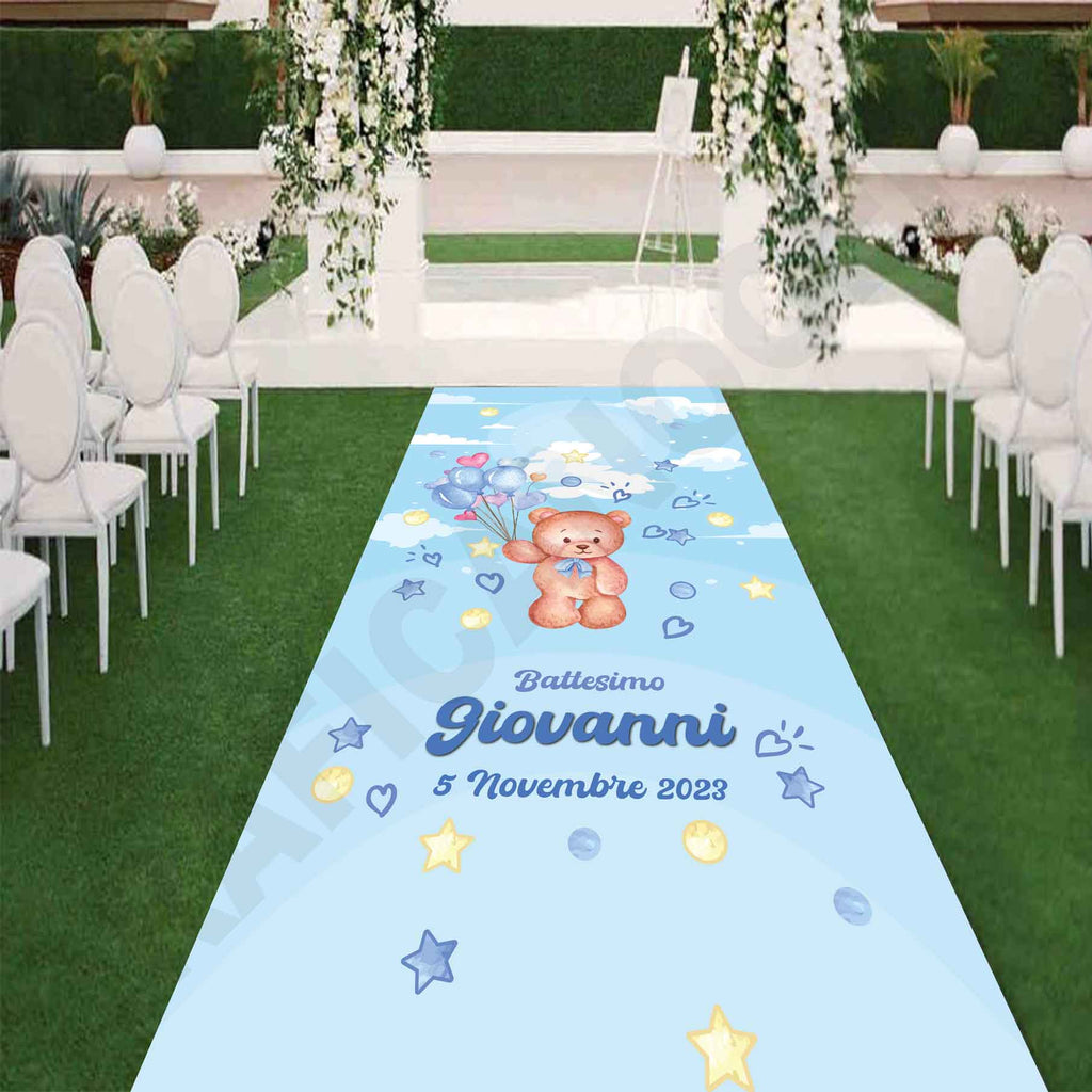 Tappeto D Battesimo personalizzato decorazione bambino bambina orsacchiotto