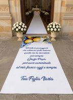 Tappeto 17 in Feltro varie misure Matrimonio di tutte le passeggiate che abbiamo fatto insieme per il Papà