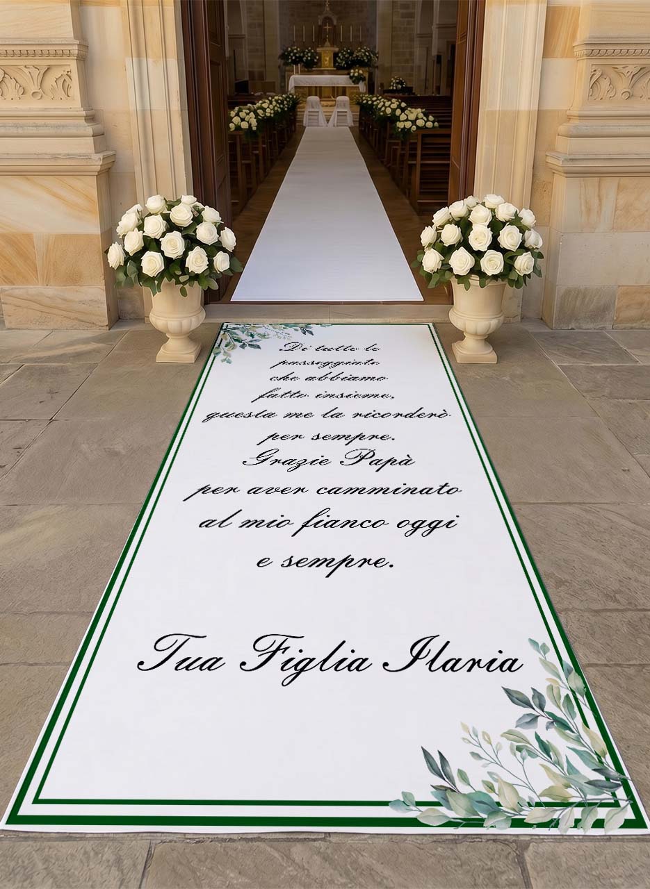 Tappeto 14 in Feltro varie misure Matrimonio di tutte le passeggiate che abbiamo fatto insieme per il Papà