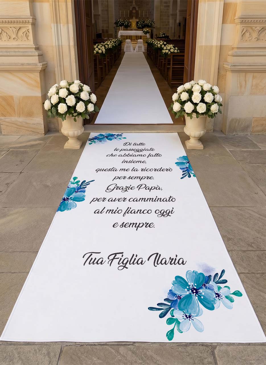 Tappeto 10 in Feltro varie misure Matrimonio di tutte le passeggiate che abbiamo fatto insieme per il Papà