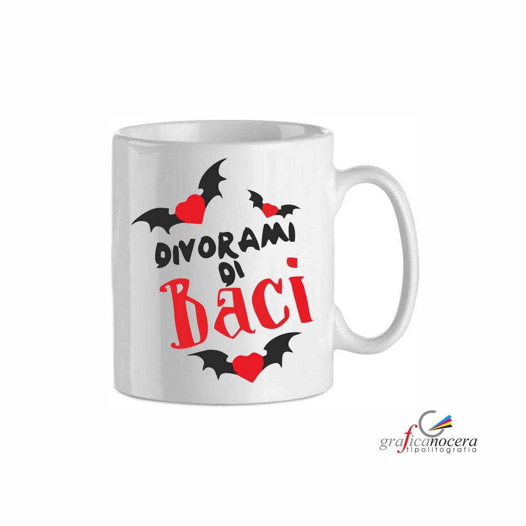 Tazza HALLOWEEN Divorami di Baci streghe zucca alta qualità lavabile idea regalo
