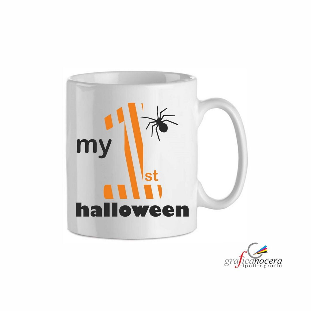 Tazza Primo HALLOWEEN Scherzetto o Dolcetto streghe zucca alta qualità lavabile idea regalo