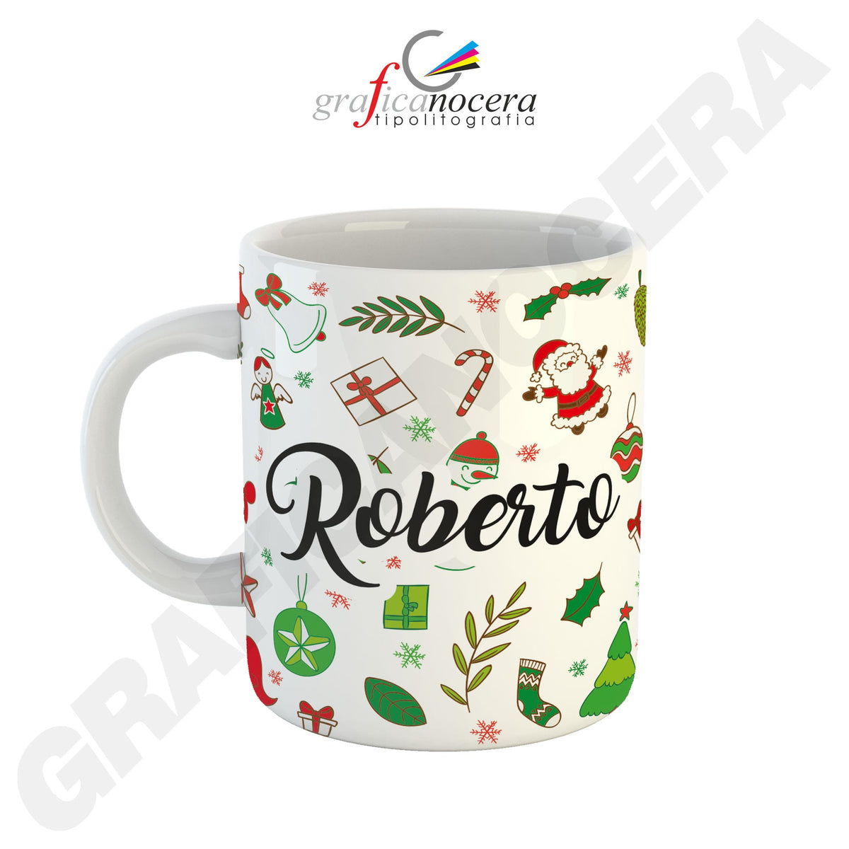 Tazza con nome personalizzato natale idea regalo natalizia