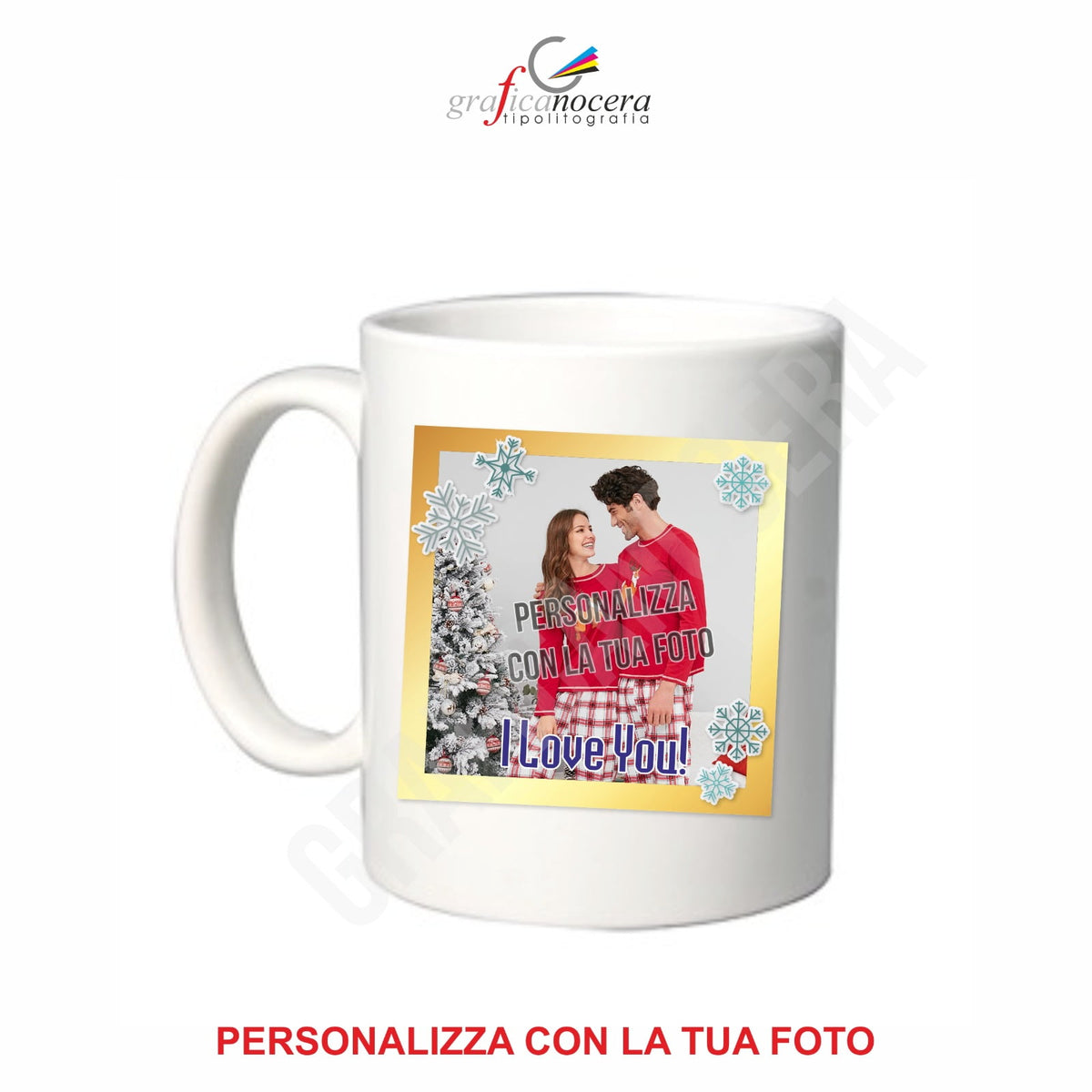 Tazza di Natale personalizzata con foto idea regalo natalizia fidanzati