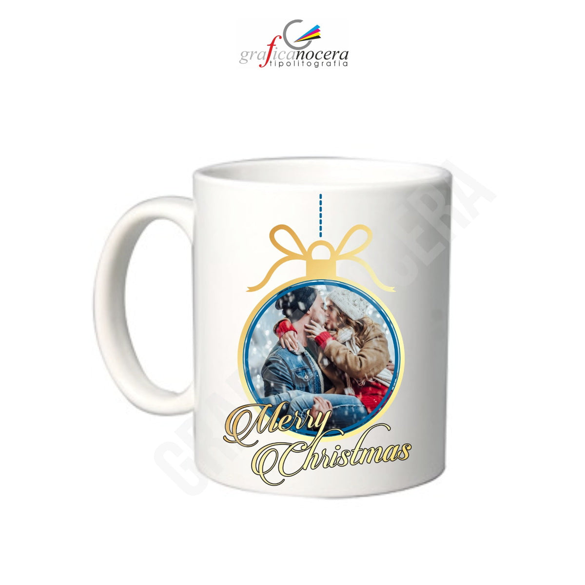 Tazza di Natale personalizzata con foto idea regalo natalizia fidanzati