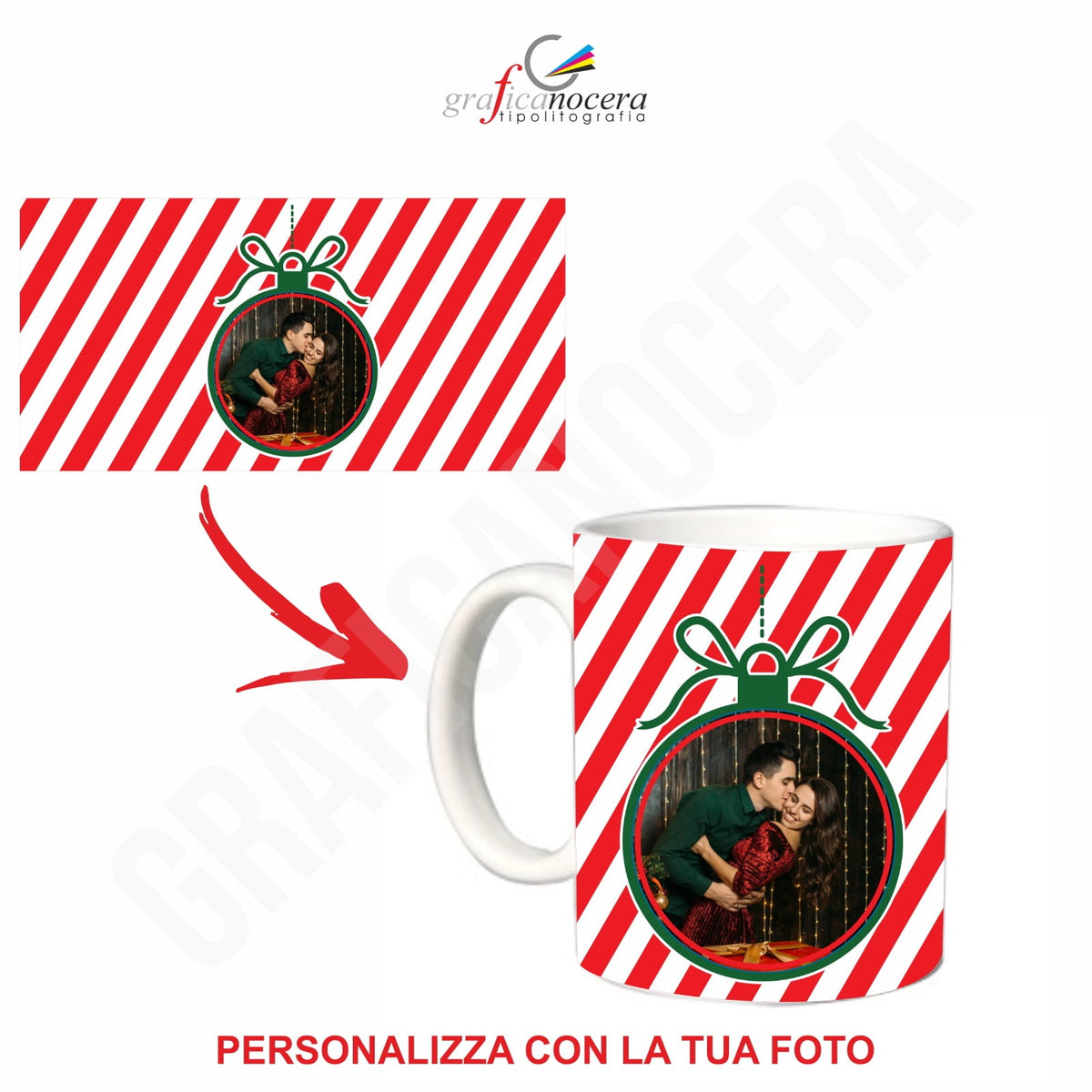 Tazza di Natale personalizzata con foto idea regalo natalizia fidanzati