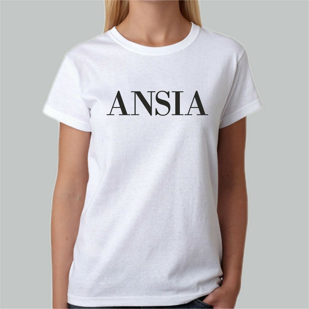 T-Shirt Donna o Bambina Ansia frase divertente bianca o nera idea regalo