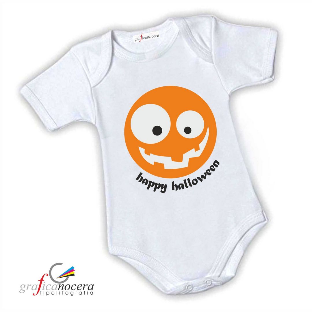 Body Bodino Happy Halloween Faccia Tonda