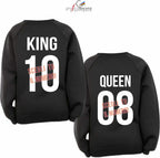 Coppia felpe King/Queen con numero a scelta