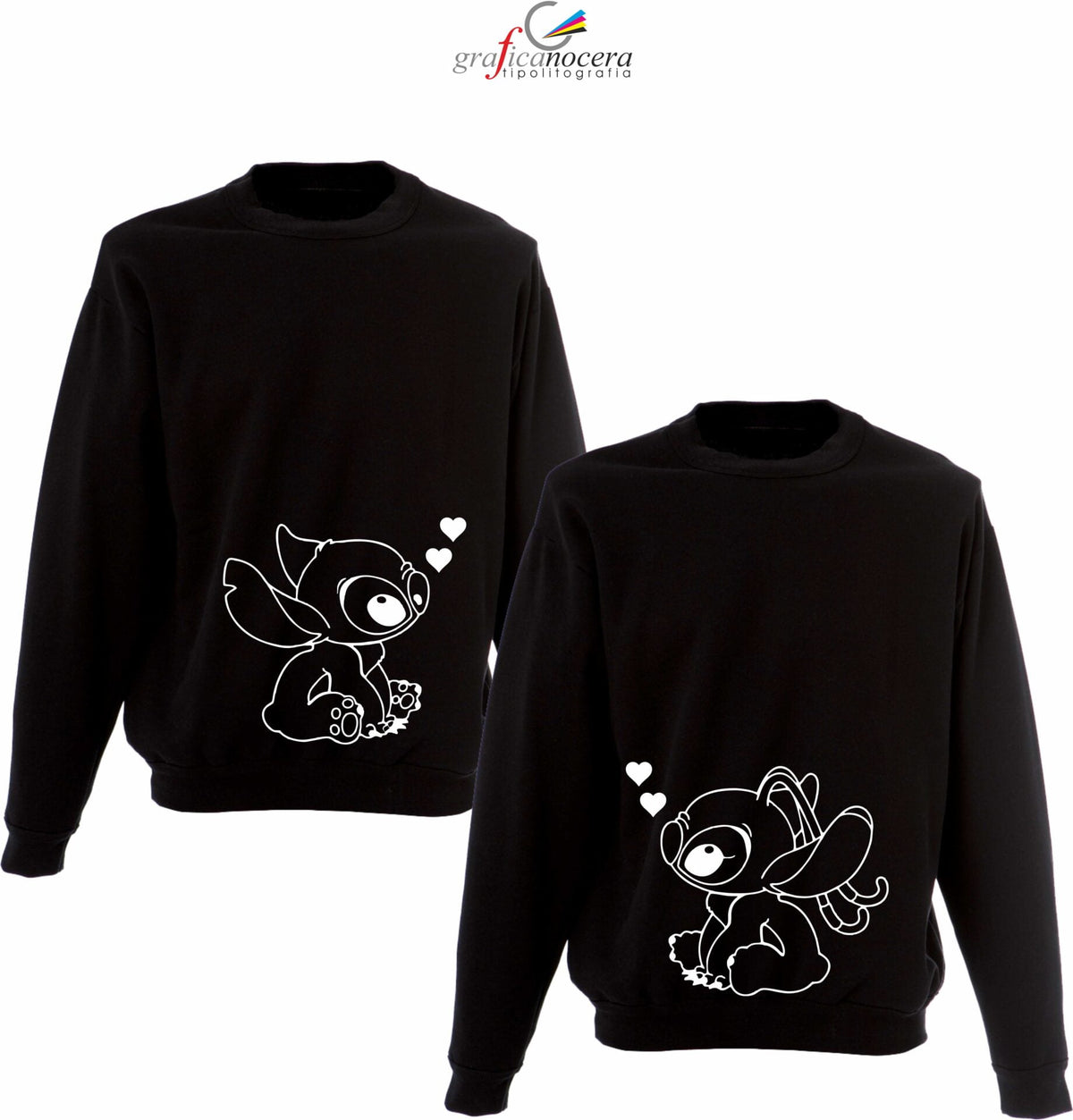 Coppia felpe Stitch e Angel