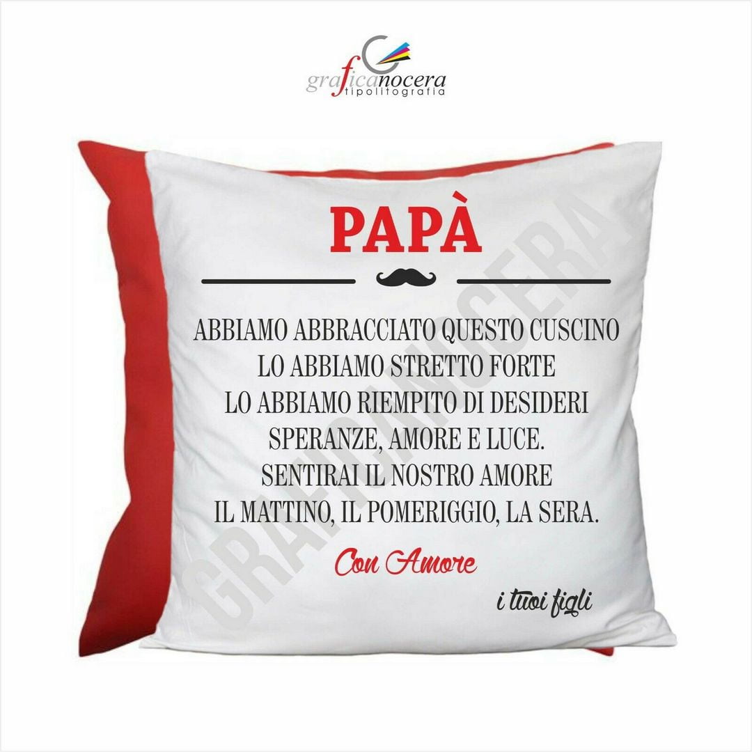 Cuscino Quadrato Festa del Papà premio miglior papà idea regalo