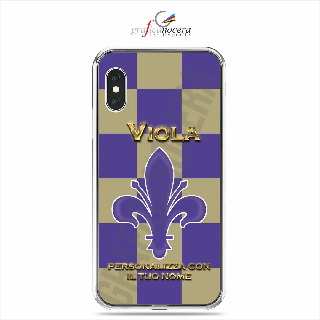 Cover in Gomma Fiorentina Personalizzata con Nome per smartphone Iphone / Samsung / Huawei / Xiaomi