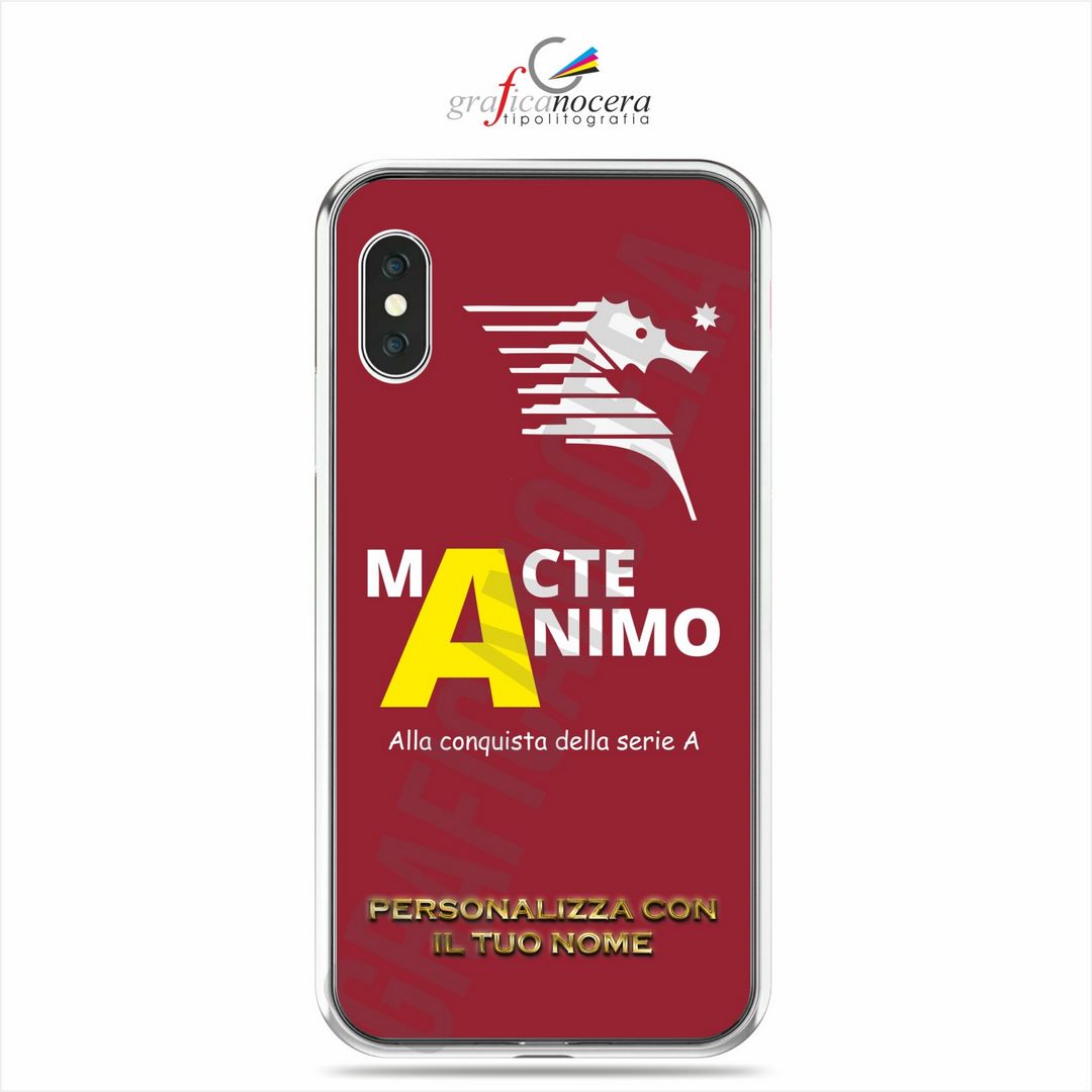 Cover in Gomma Salernitana Personalizzata con Nome per smartphone Iphone / Samsung / Huawei / Xiaomi
