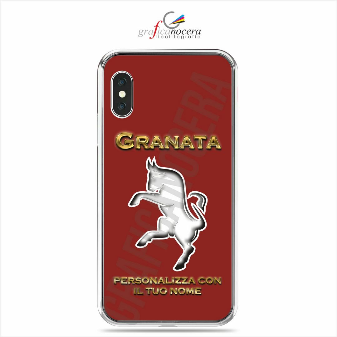 Cover in Gomma Torino Personalizzata con Nome per smartphone Iphone / Samsung / Huawei / Xiaomi