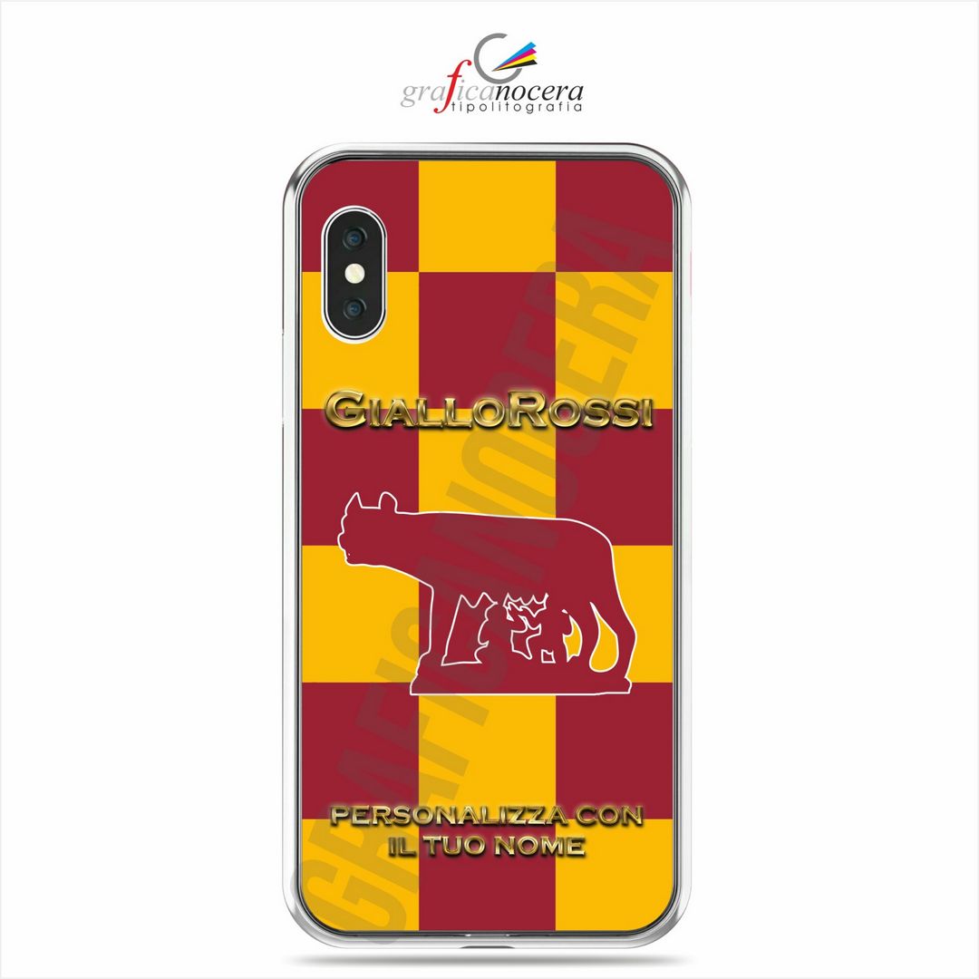 Cover in Gomma Roma Personalizzata con Nome per smartphone Iphone / Samsung / Huawei / Xiaomi