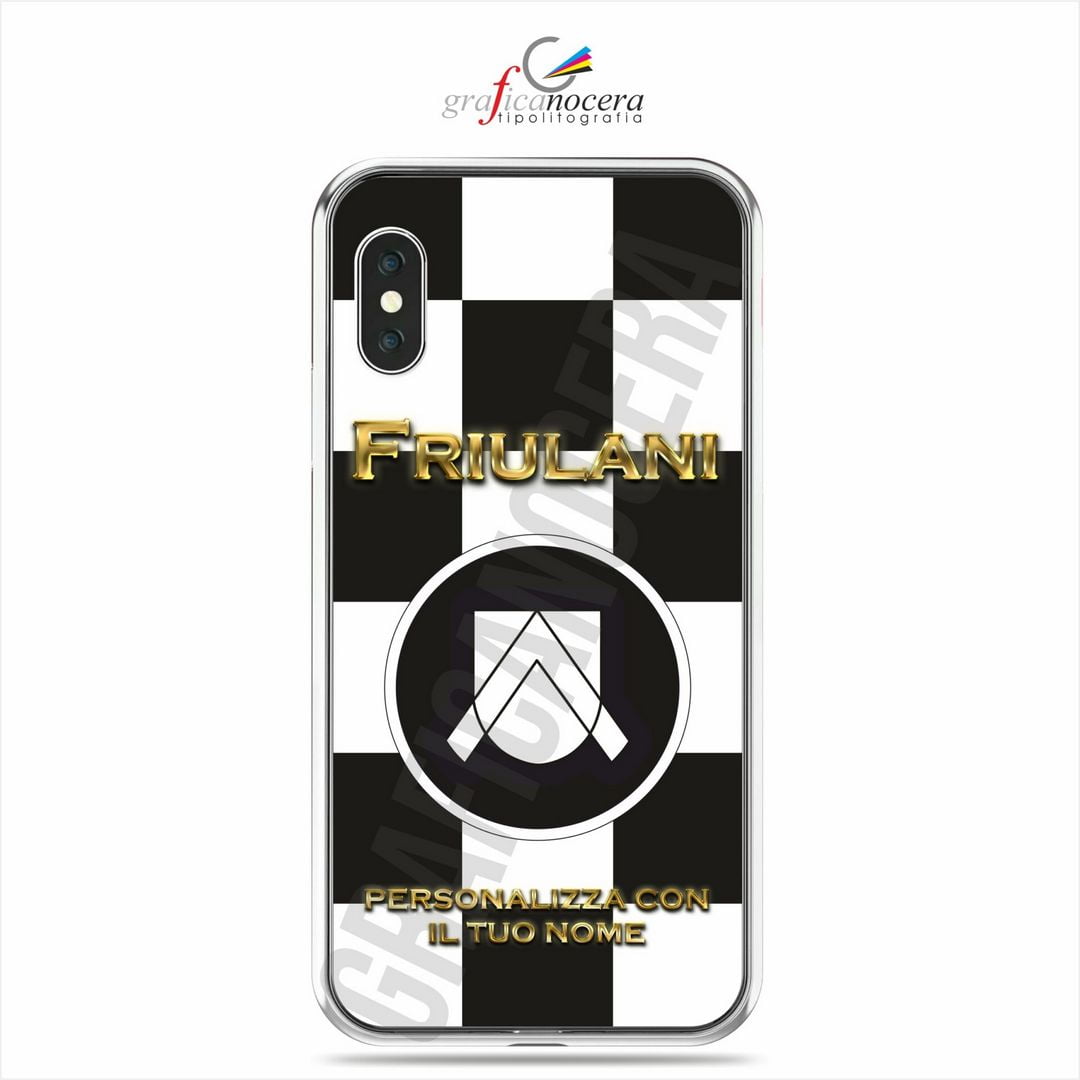 Cover in Gomma Udinese Personalizzata con Nome per smartphone Iphone / Samsung / Huawei / Xiaomi