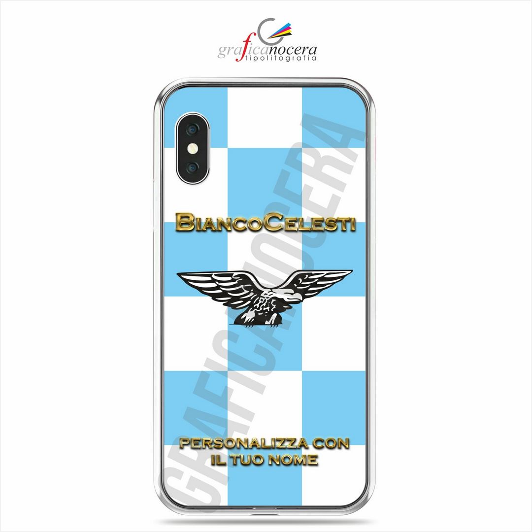 Cover in Gomma Lazio Personalizzata con Nome per smartphone Iphone / Samsung / Huawei / Xiaomi