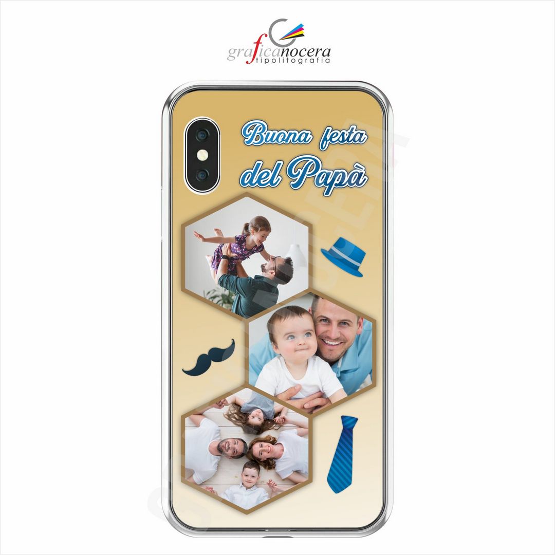 Festa del Papà Cover in Gomma con Foto personalizzata mod.2 Iphone/Samsung/Huawei