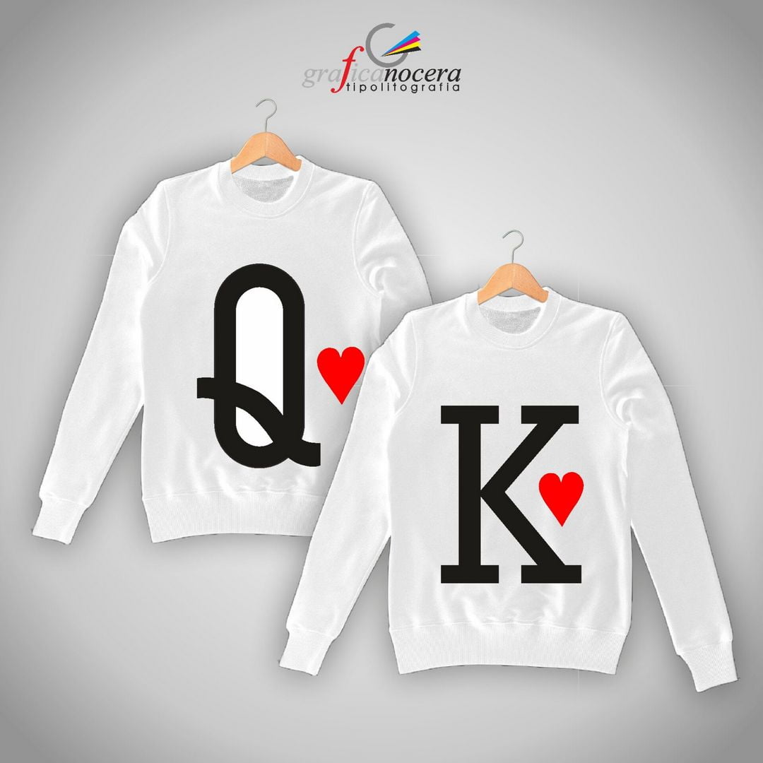 Coppia felpe King/Queen K Q
