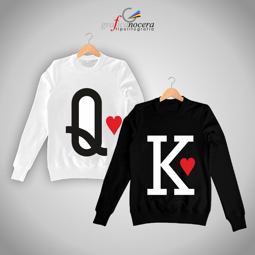 Coppia felpe King/Queen K Q