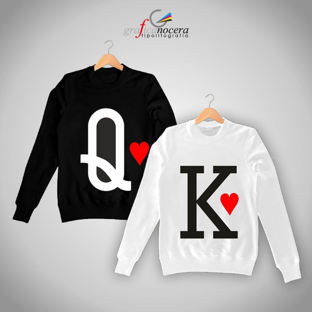 Coppia felpe King/Queen K Q