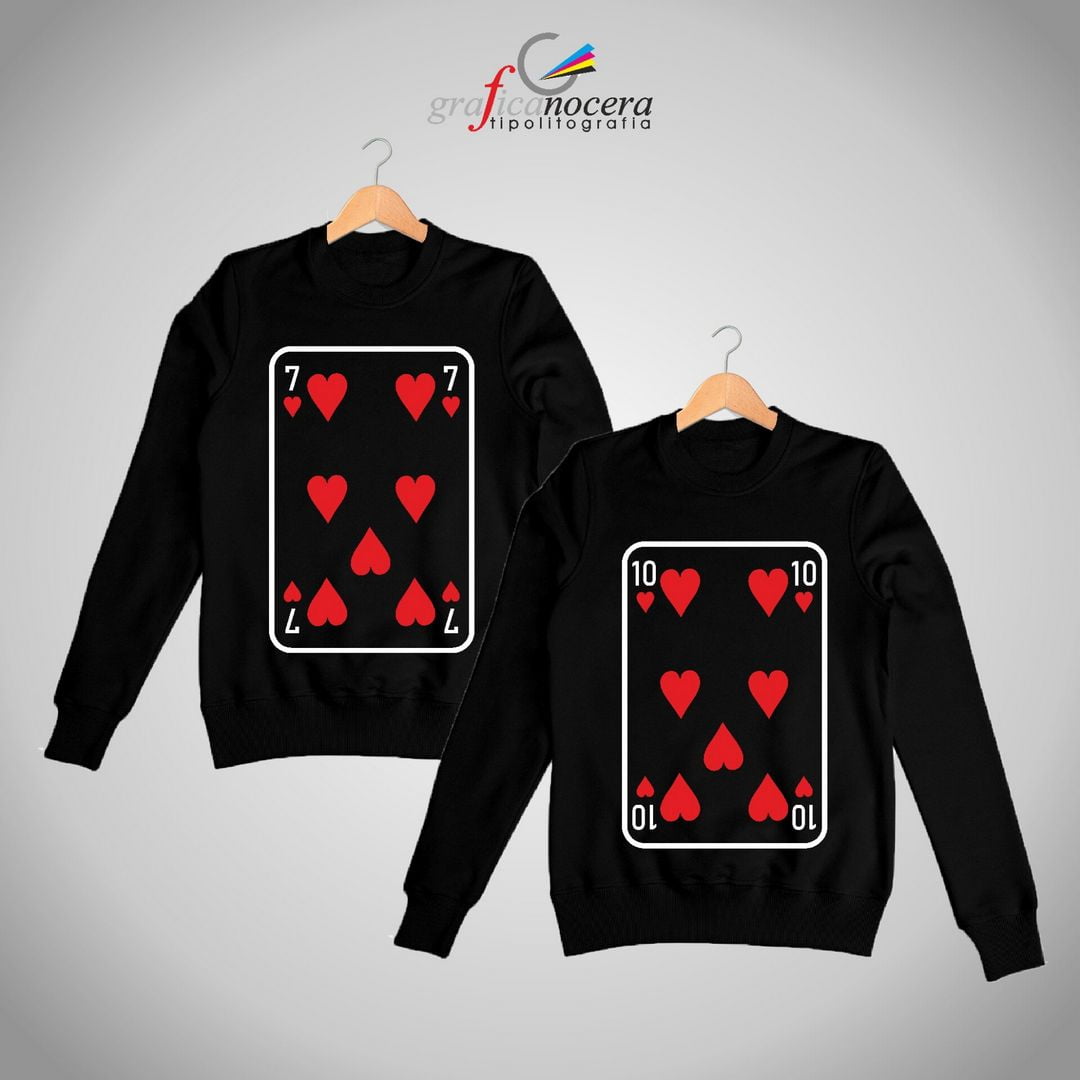 Coppia felpe King/Queen carta poker