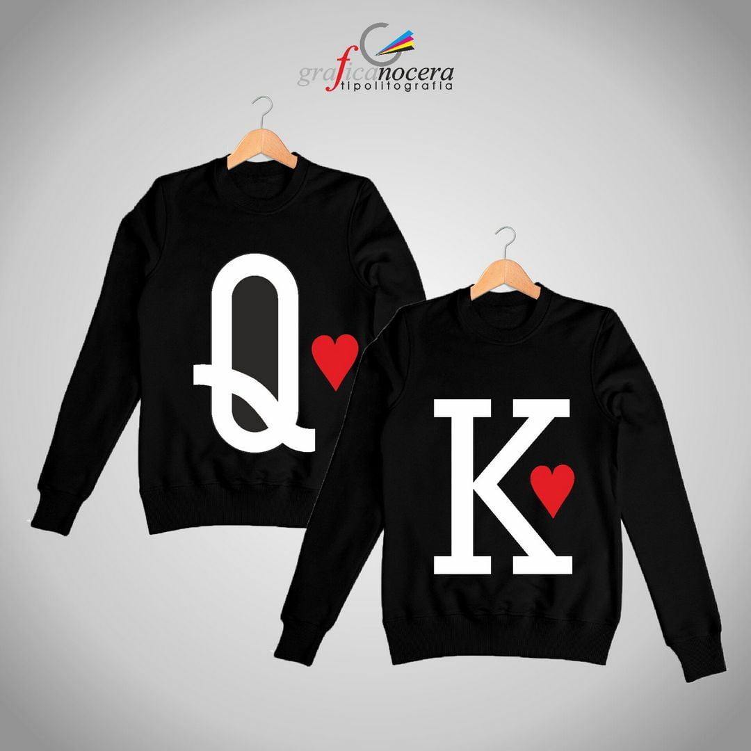 Coppia felpe King/Queen K Q