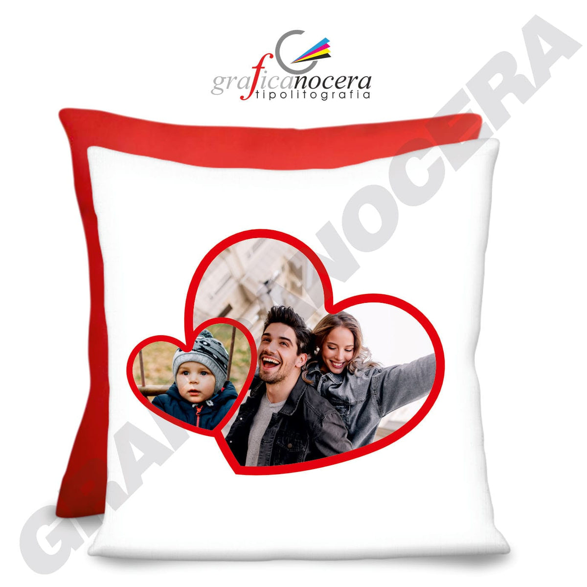 Cuscino Quadrato con Foto Personalizzata idea regalo fidanzata/o famiglia