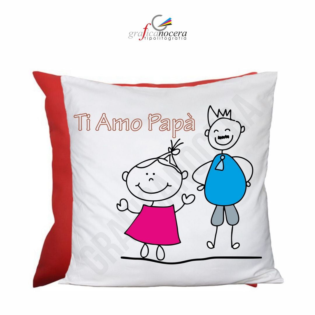 Cuscino Quadrato Festa del Papà Ti AMO Papà idea regalo