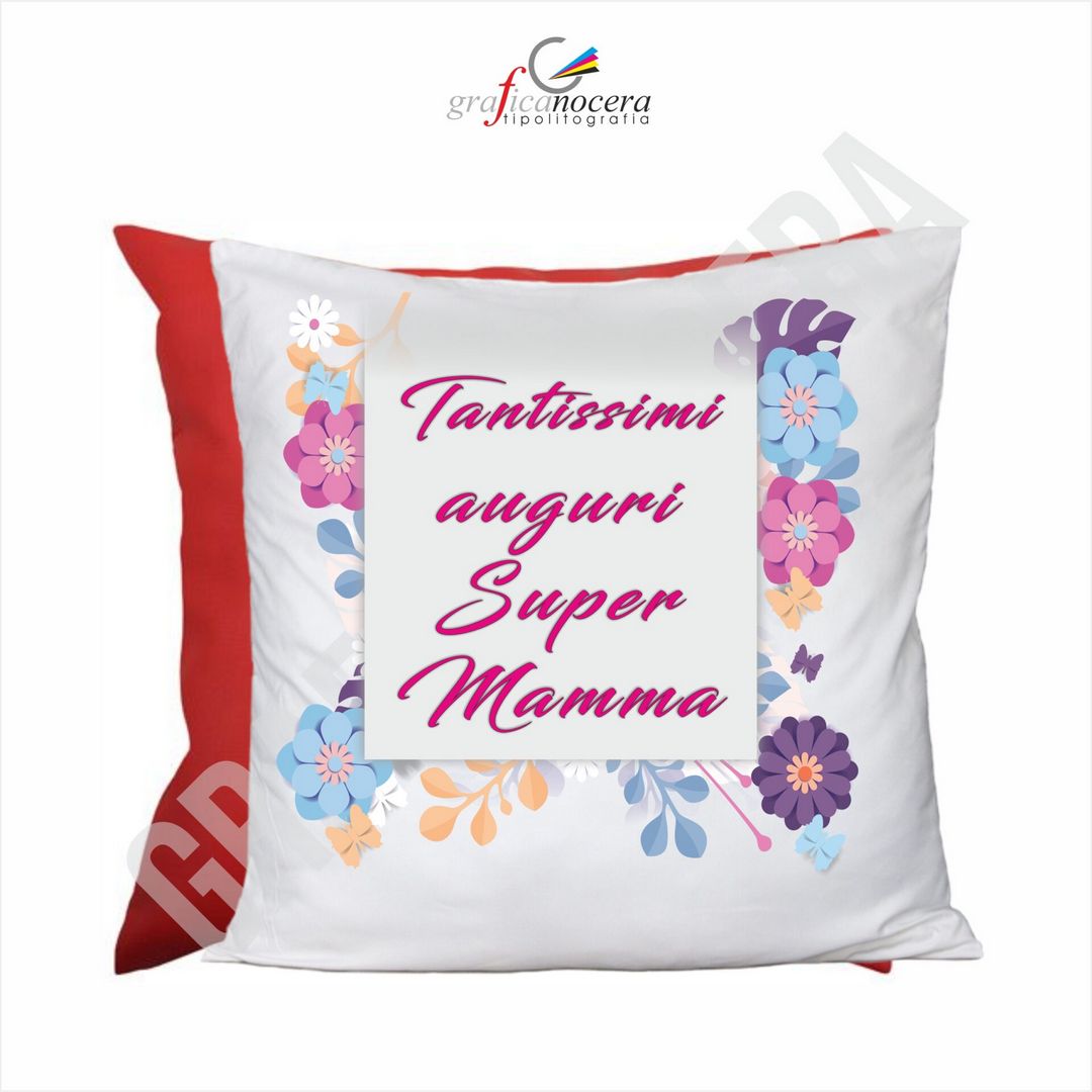 Cuscino Quadrato Festa della Mamma Super Mamma idea regalo