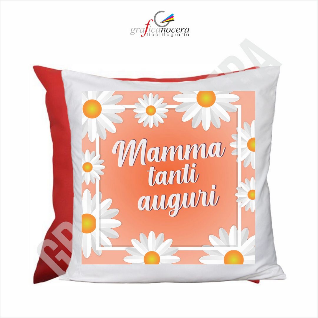 Cuscino Quadrato Festa della Mamma Tanti Auguri idea regalo