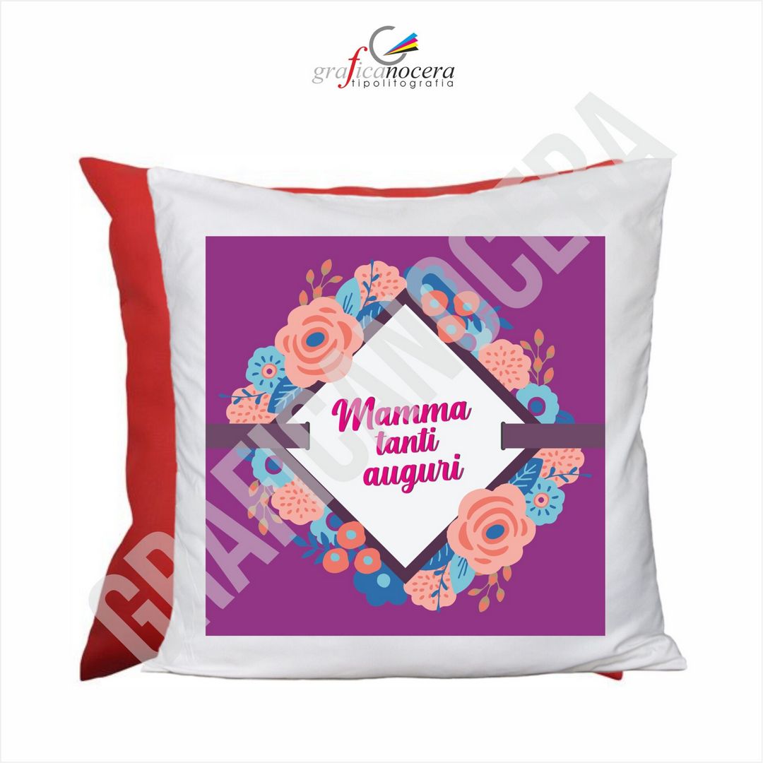 Cuscino Quadrato Festa della Mamma Tanti Auguri idea regalo