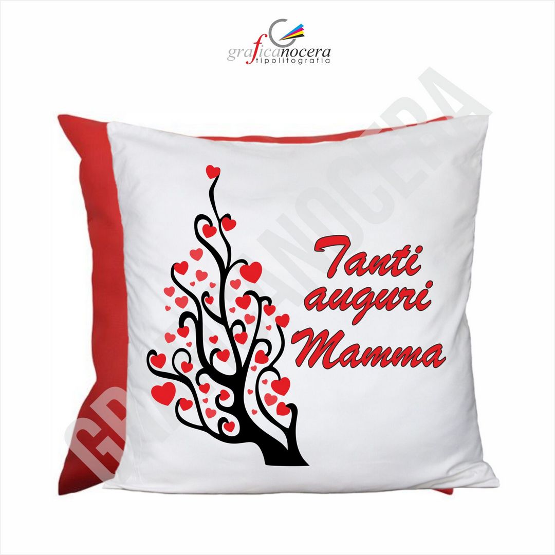 Cuscino Quadrato Festa della Mamma Tanti Auguri idea regalo