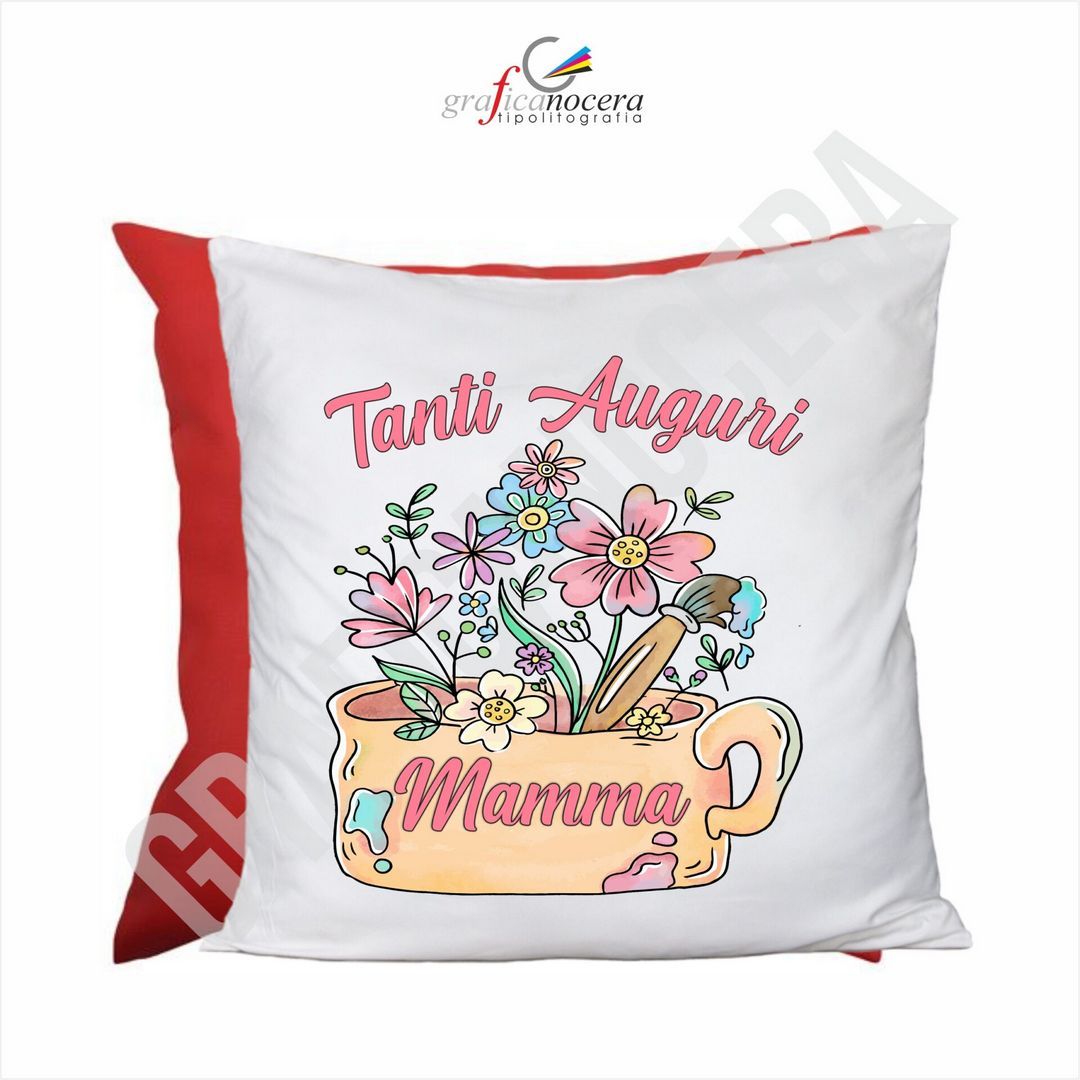 Cuscino Quadrato Festa della Mamma Tanti Auguri idea regalo