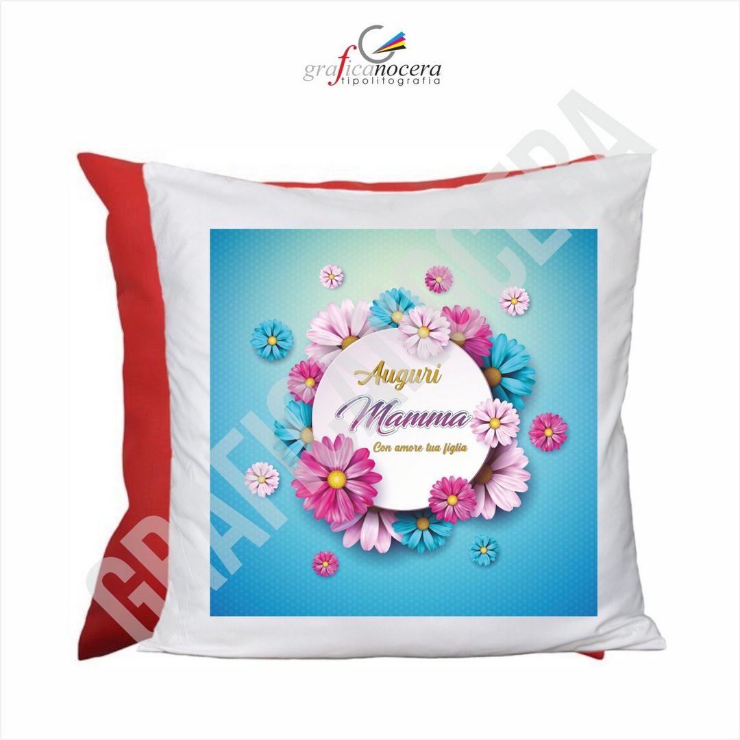 Cuscino Quadrato Festa della Mamma da parte del figlio/a/i idea regalo
