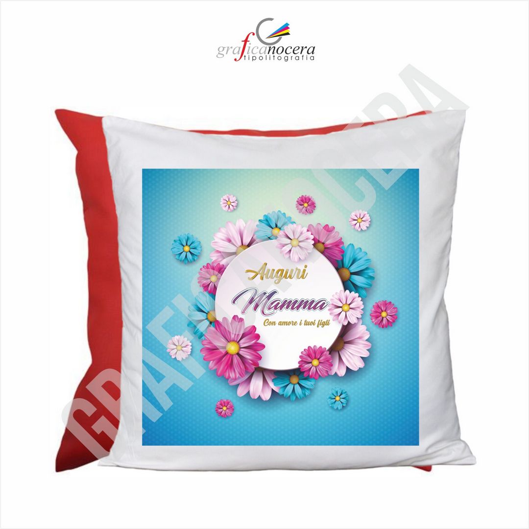 Cuscino Quadrato Festa della Mamma da parte del figlio/a/i idea regalo