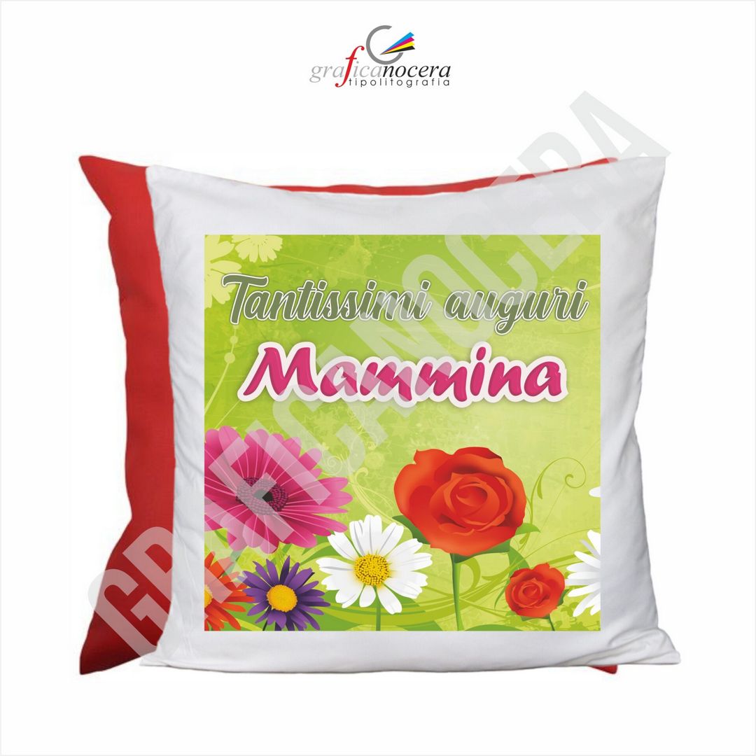 Cuscino Quadrato Festa della Mamma Auguri idea regalo