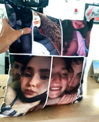 Cuscino Quadrato Maxi 50cm X 50cm con Foto Personalizzata idea regalo - Retro Bianco
