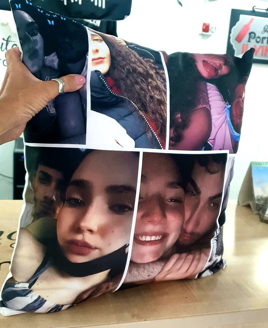 Cuscino Quadrato Maxi 50cm X 50cm con Foto Personalizzata idea regalo - Retro Bianco