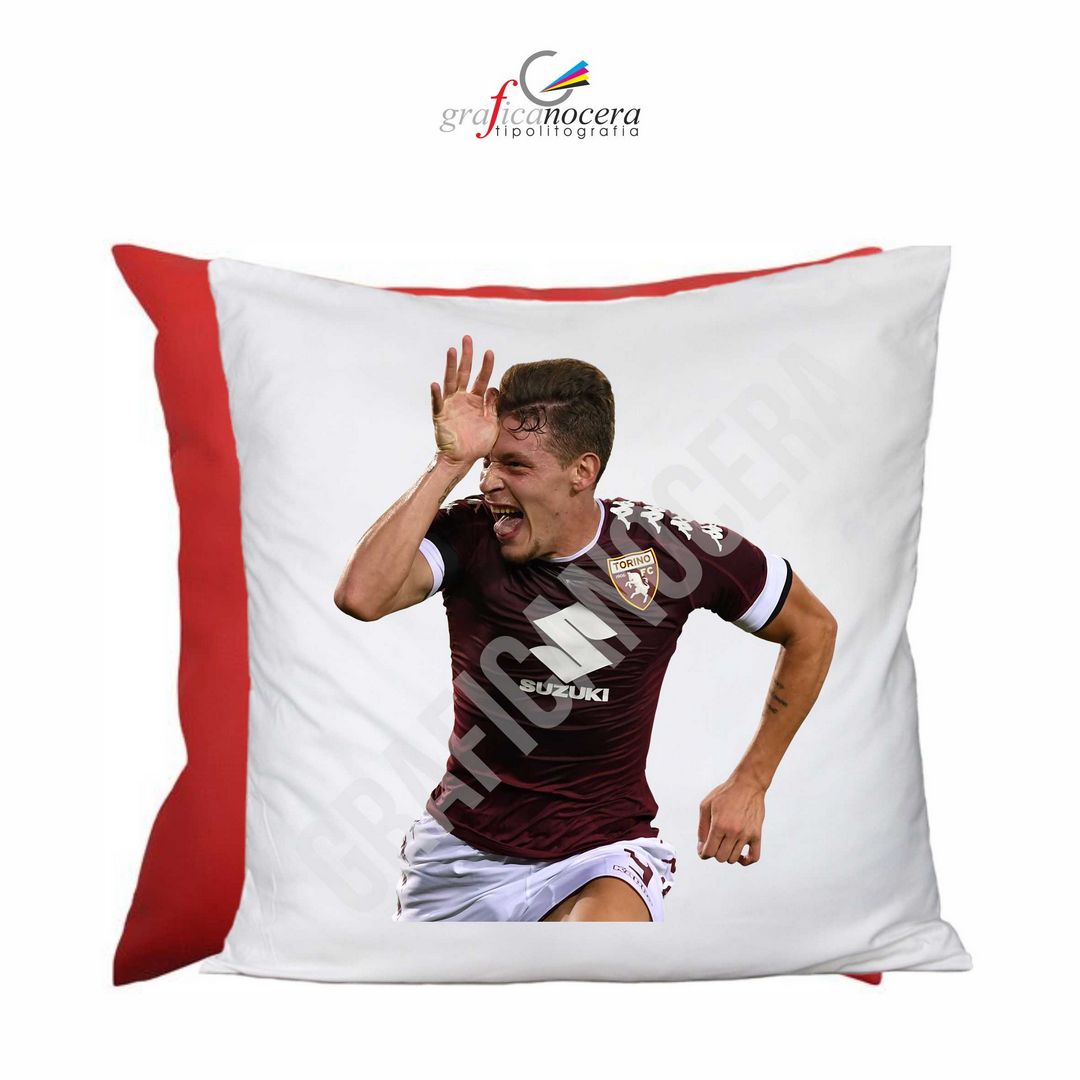 Cuscino quadrato Andrea Belotti Torino gol idolo Rosso idea regalo