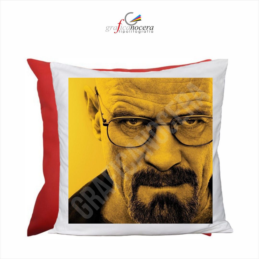 Cuscino quadrato Breaking Bad serie tv idolo film arredo Rosso idea regalo