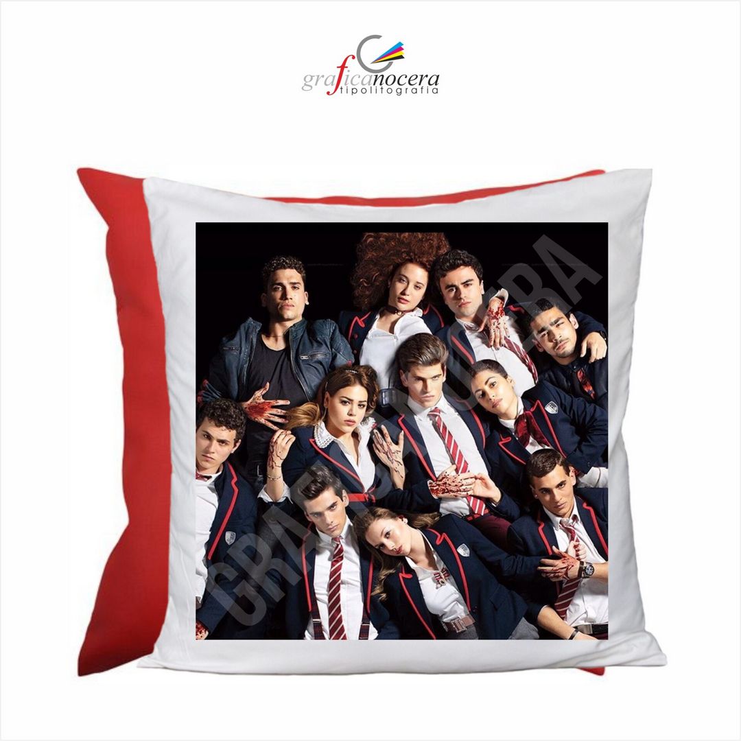 Cuscino quadrato Elite serie tv idolo film arredo Rosso idea regalo