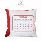 Cuscino Quadrato con calendario 2026 personalizzato Amore idea regalo