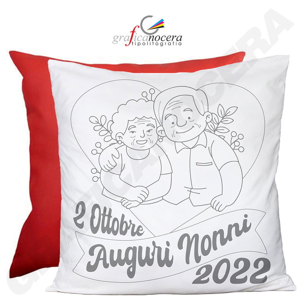 FESTA DEI NONNI Cuscino Quadrato Auguri Nonni idea regalo