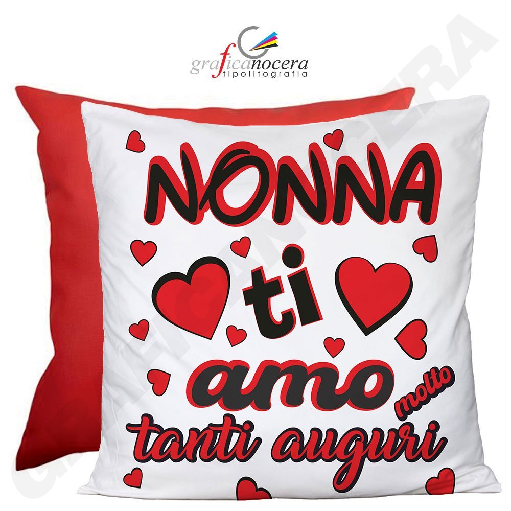FESTA DEI NONNI Cuscino Quadrato Al Miglior Nonno / Alla Migliore Nonna del Mondo idea regalo