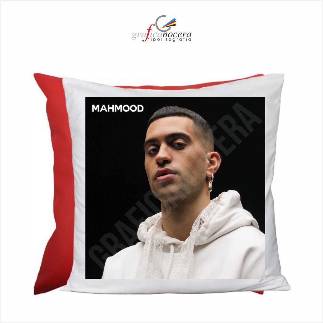 Cuscino quadrato Mahmood cantante idea regalo