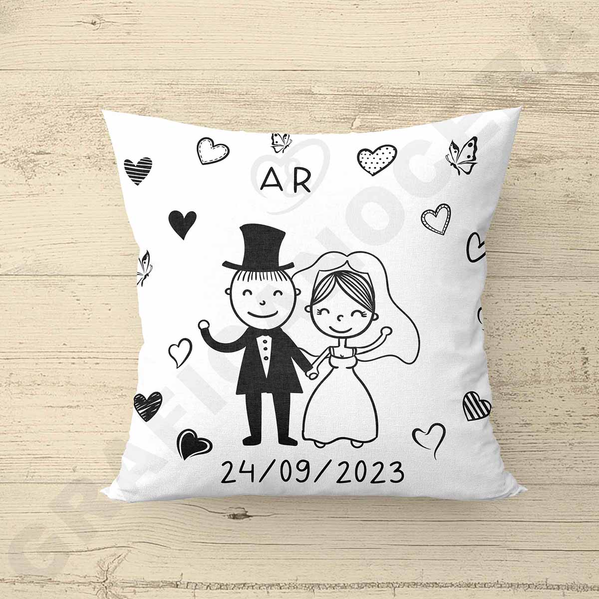 Cuscino Personalizzato Ricordo Matrimonio 05