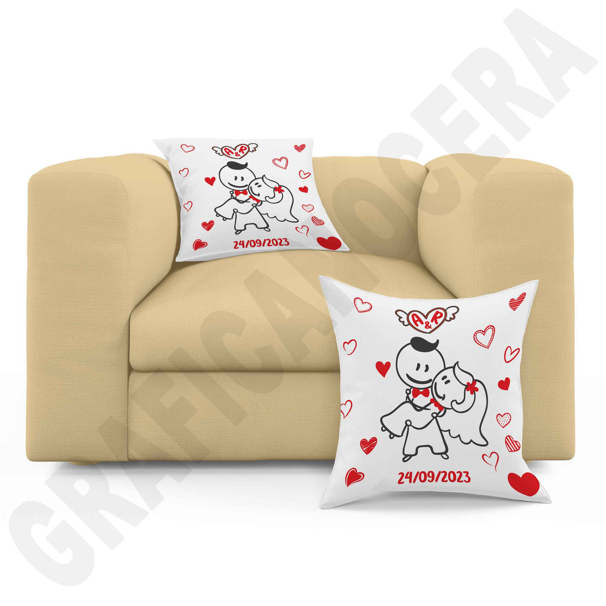 Cuscino Personalizzato Ricordo Matrimonio 04